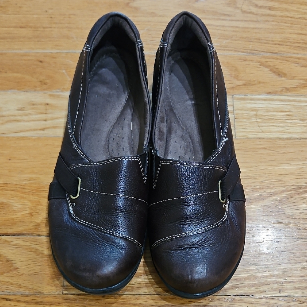 Natural Soul Chocolate Leather Loafers